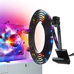 Vergleich TV-Hintergrundbeleuchtung Nanoleaf 4D Screen Mirror + Lightstrip 65