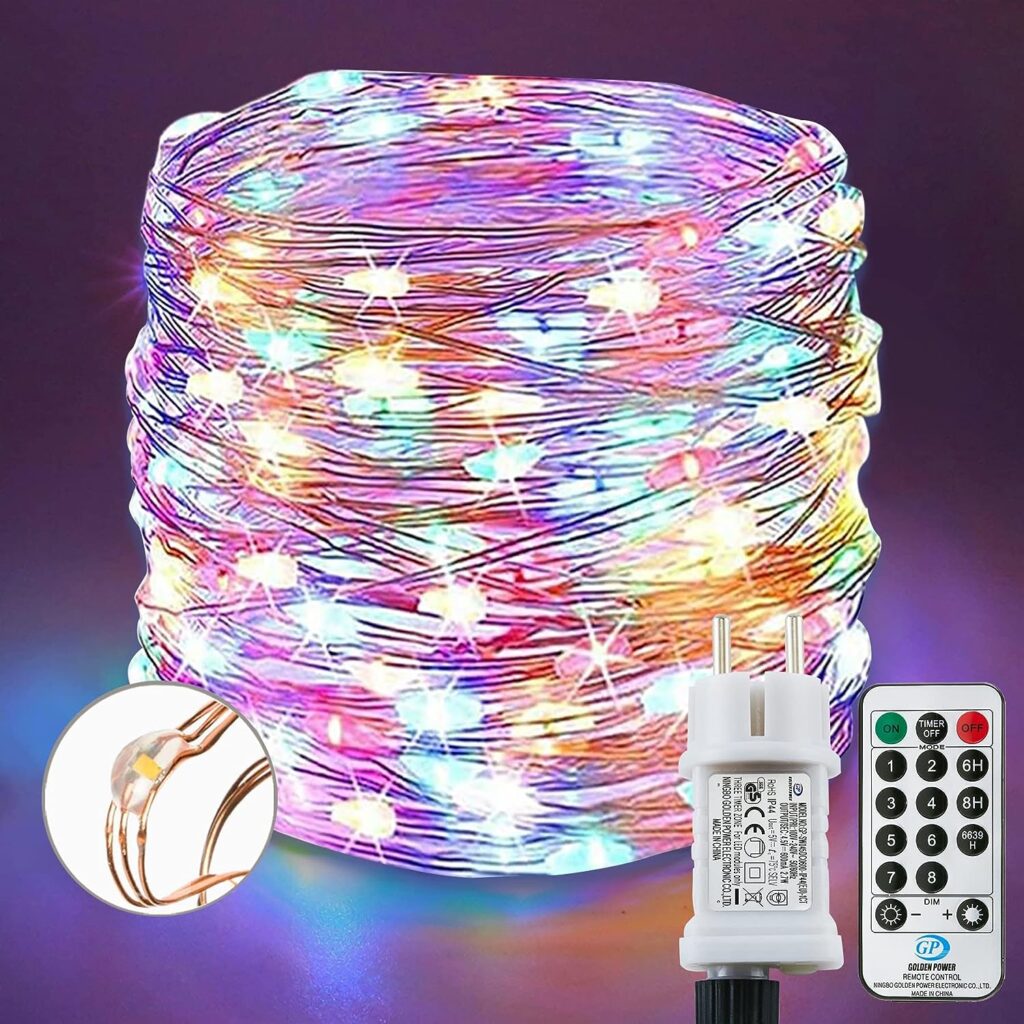 Lezonic LED Lichterkette 25 m Mehrfarbig