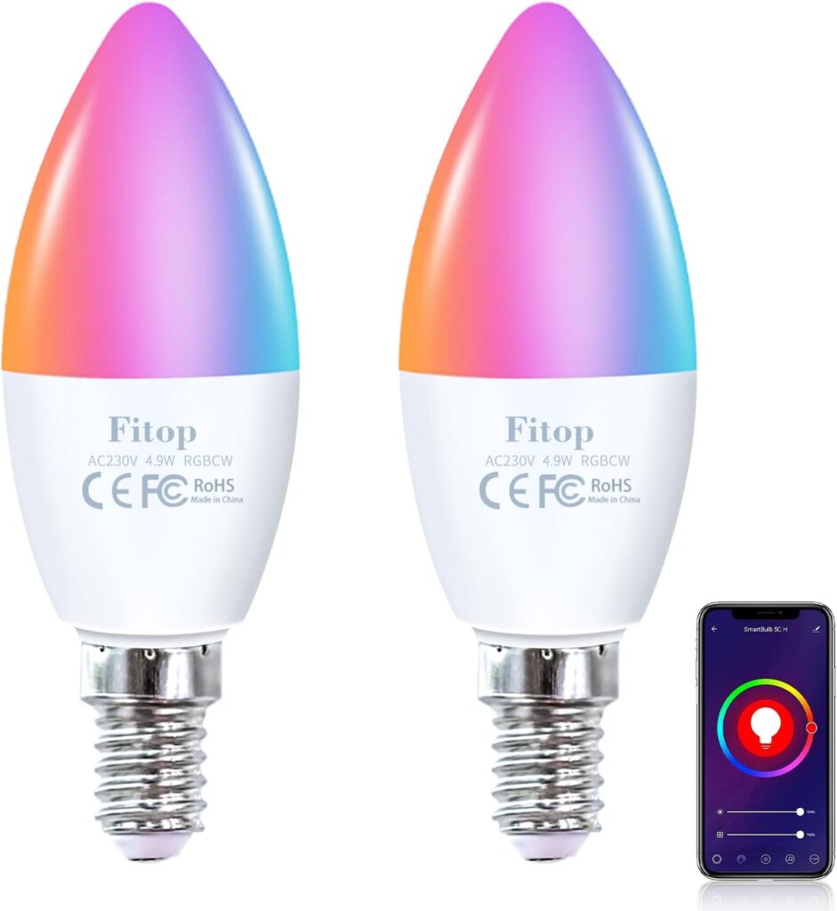 Fitop Alexa LED Smart Glühbirnen E14 2 Stk