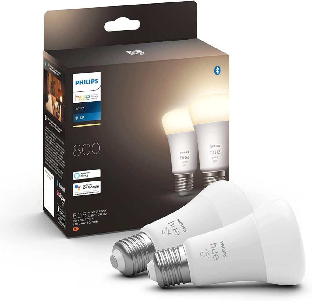 Philips Hue White LED Lampe E27 2Stk