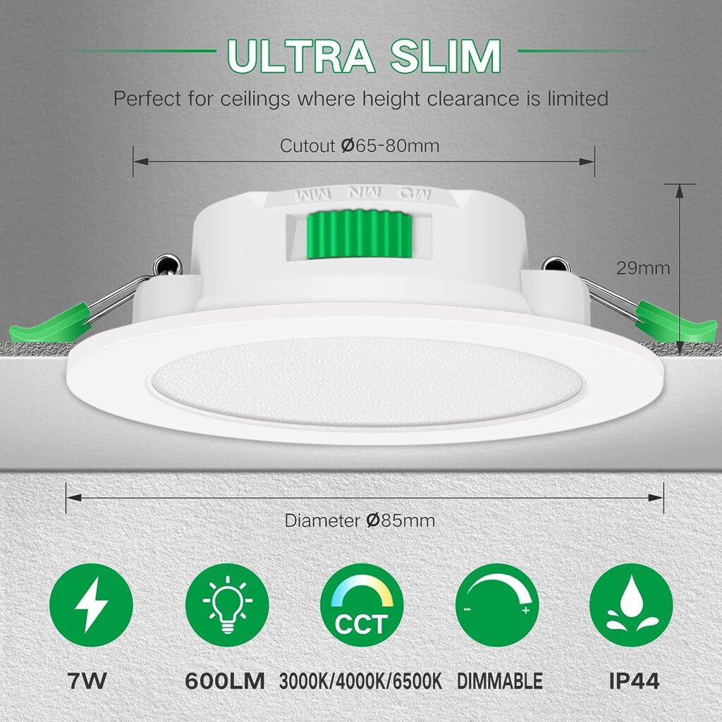 ALUSSO LED Einbaustrahler 230V 7W 6 Stk