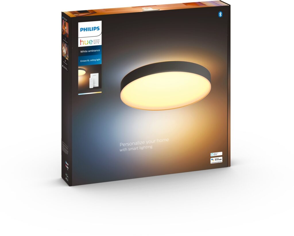 Philips Hue Enrave Deckenleuchte XL schwarz + Dimmschalter