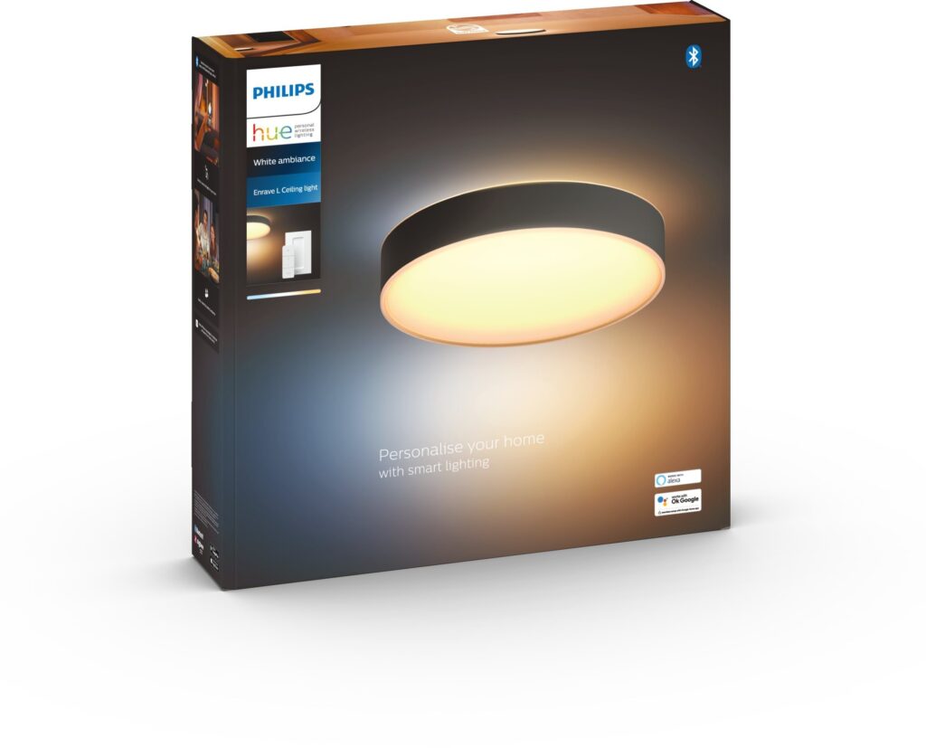 Philips Hue Enrave Deckenleuchte L schwarz + Dimmschalter