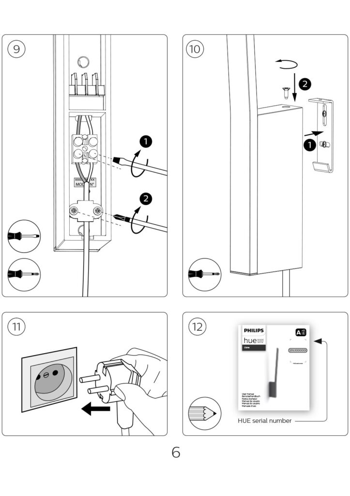 Montageanleitung für Philips Hue Liane LED Wandleuchte