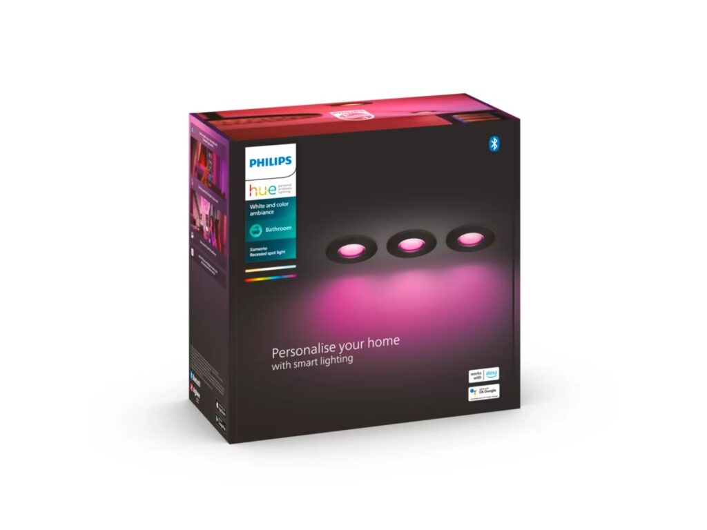 Philips Hue Xamento Deckenspot schwarz 3 Stk