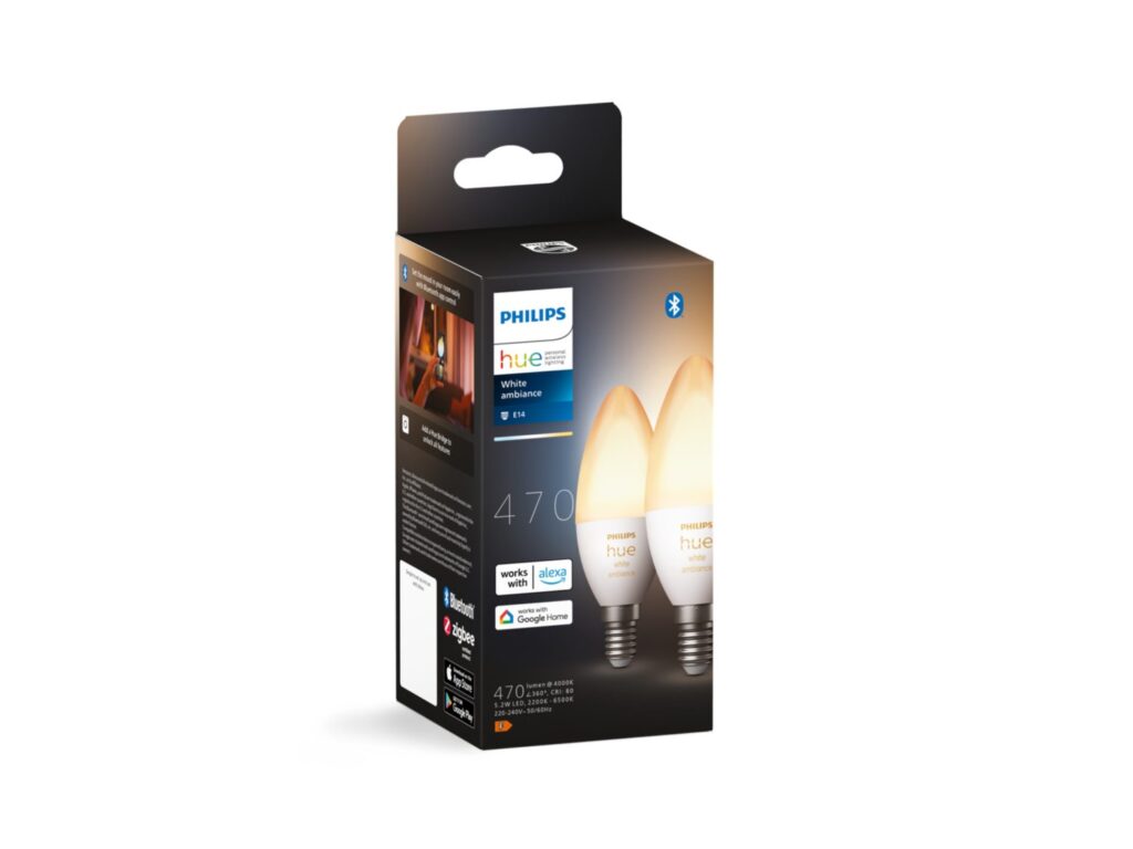 Philips Hue White Ambiance E14 LED Lampe 2 Stk