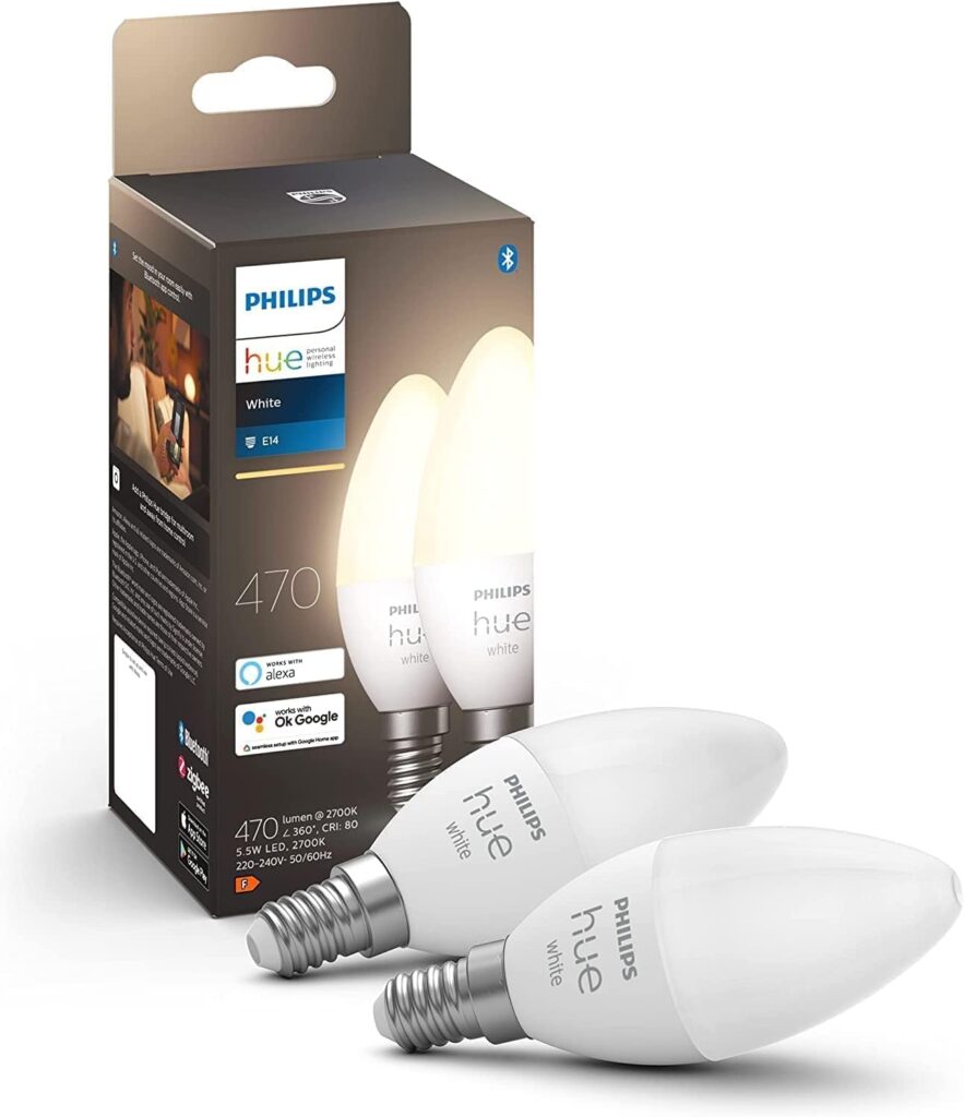 Philips Hue White E14 LED Lampe Doppelpack