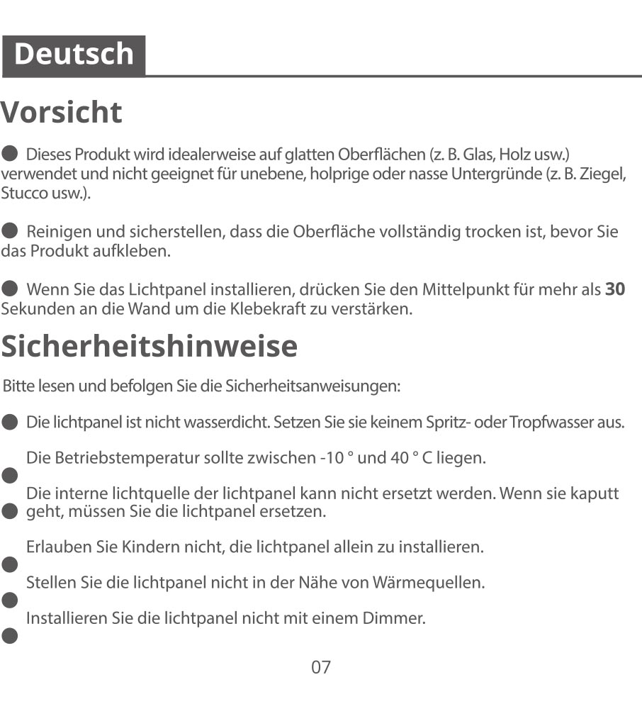 Montageanleitung für Govee Glide Hexa LED Paneele