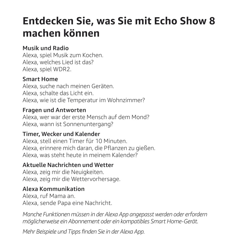 Amazon Echo Show 8 einrichten