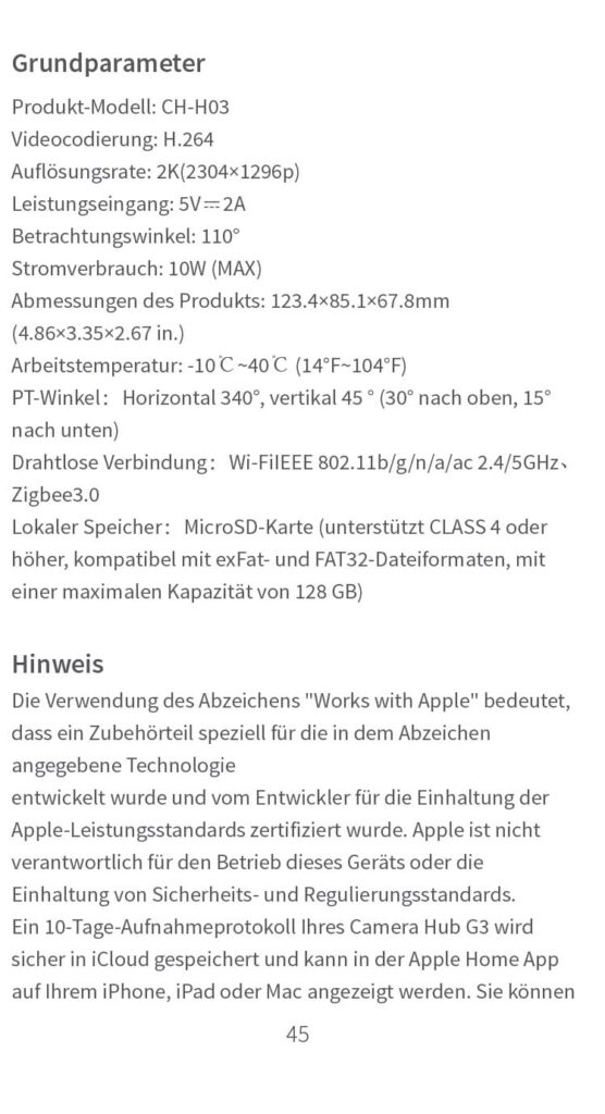 Anweisungen 2K Zigbee Wi-Fi Überwachungskamera