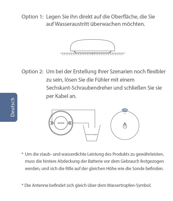 Benutzerhandbuch für Aqara Wassersensor