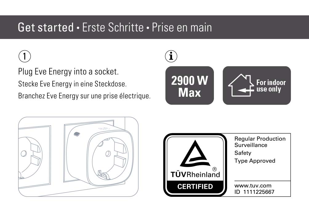 Benutzerhandbuch für Eve Energy - Smarte Steckdose