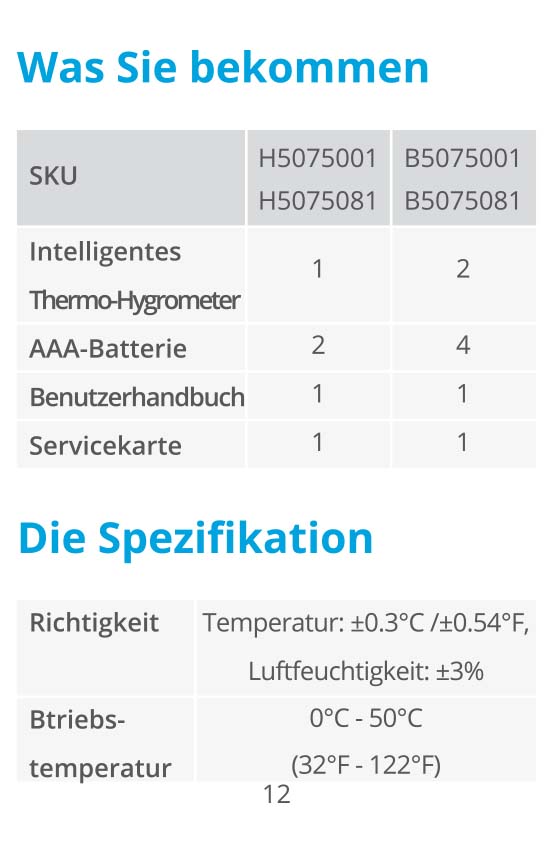 Benutzerhandbuch für Govee Thermometer Hygrometer Innen