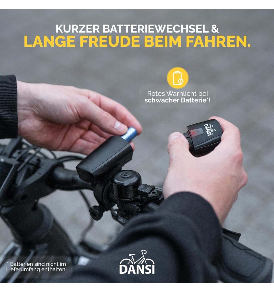 DANSI Fahrradleuchten LED Set Batterieleuchten StVZO