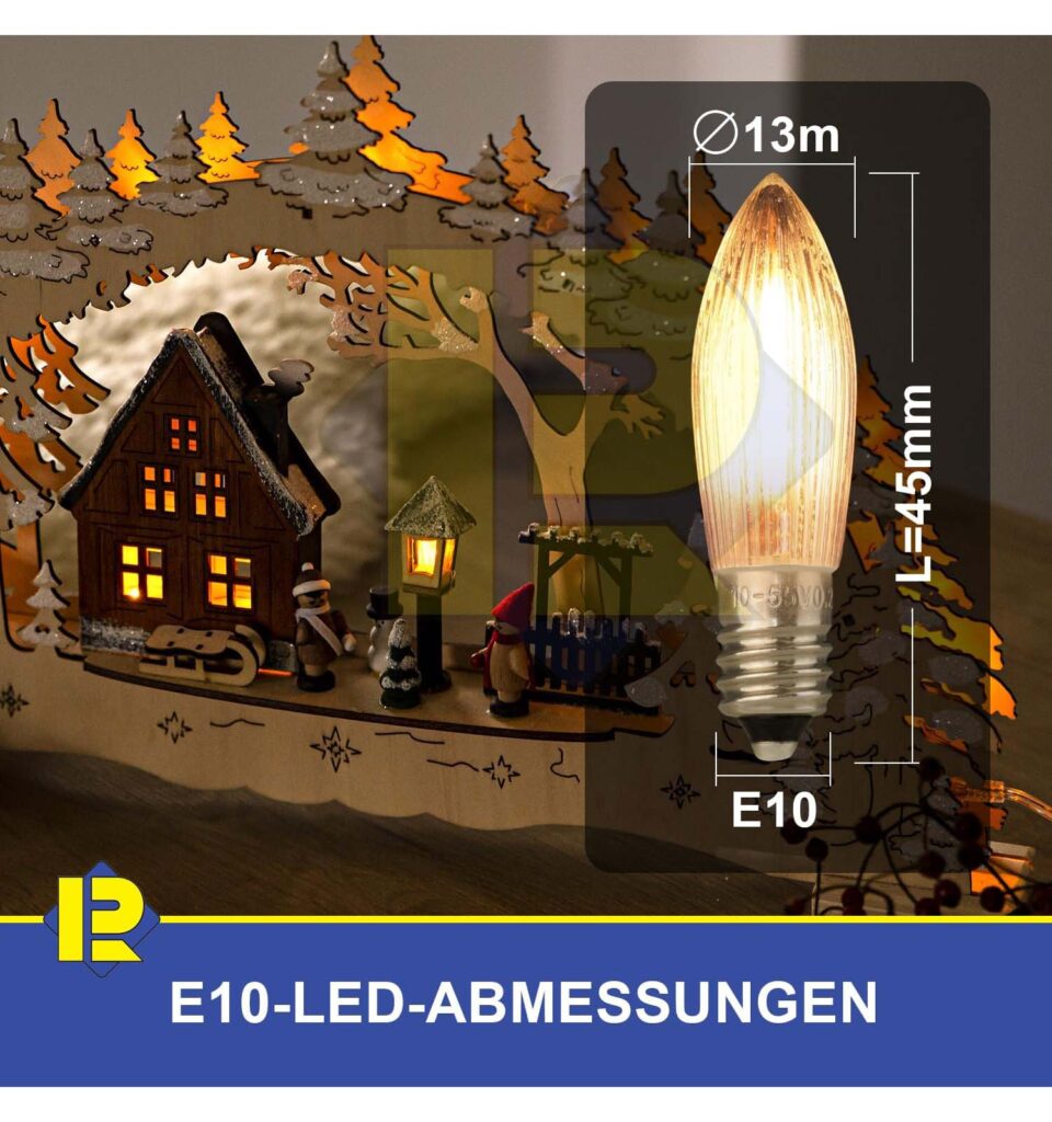 LED E10 Spitzkerzen 10V - 55V 20Stk