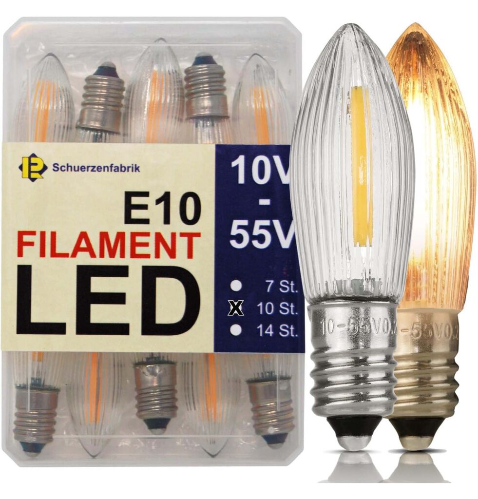 LED E10 Toplampe 10V – 55V 10Stk