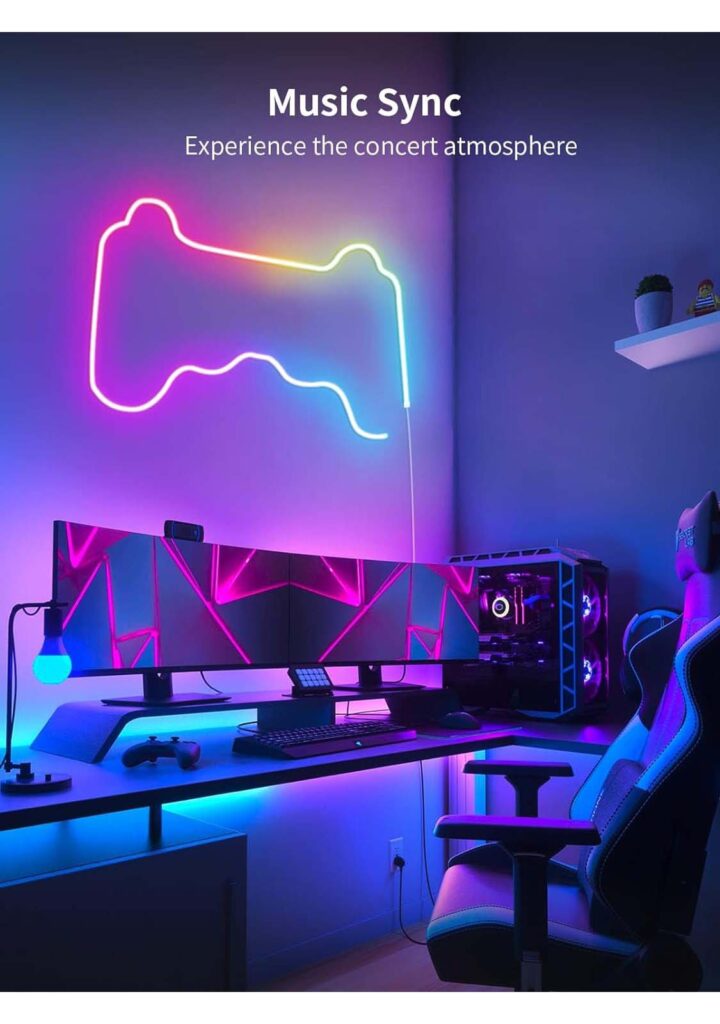 MMEEVT Neon RGBIC LED Streifen 6m