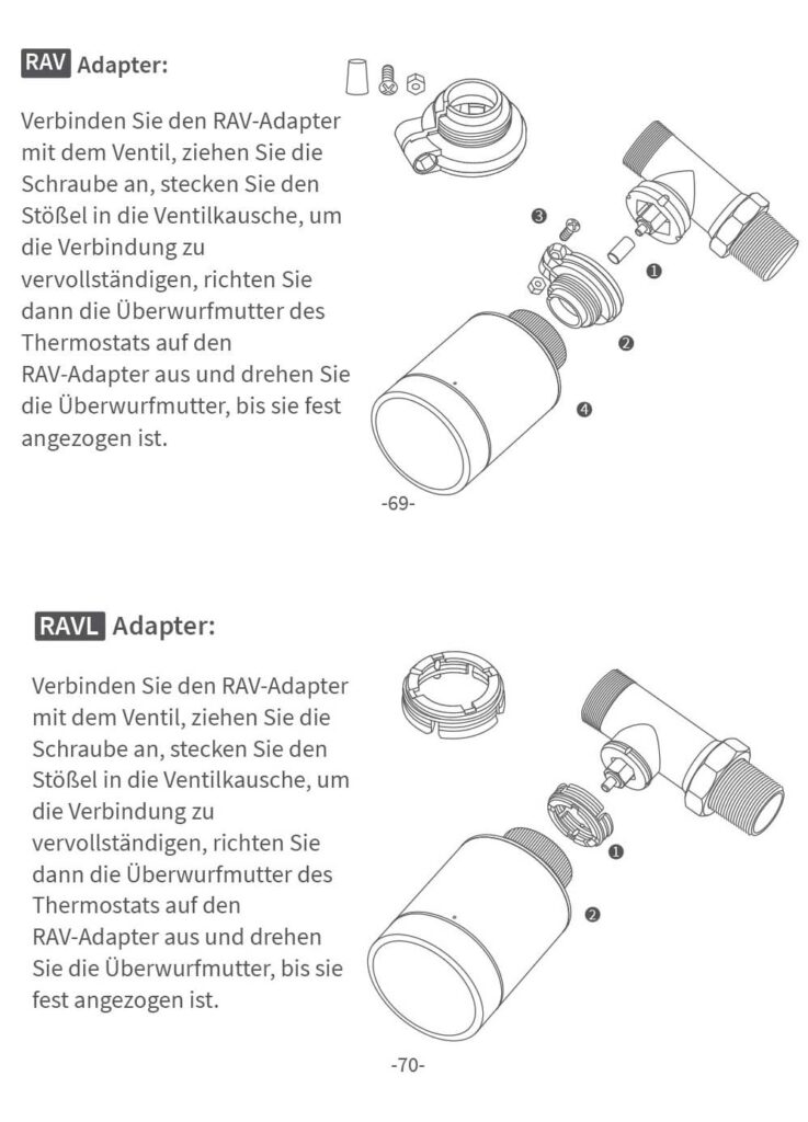 Montageanleitung für Aqara Thermostat E1