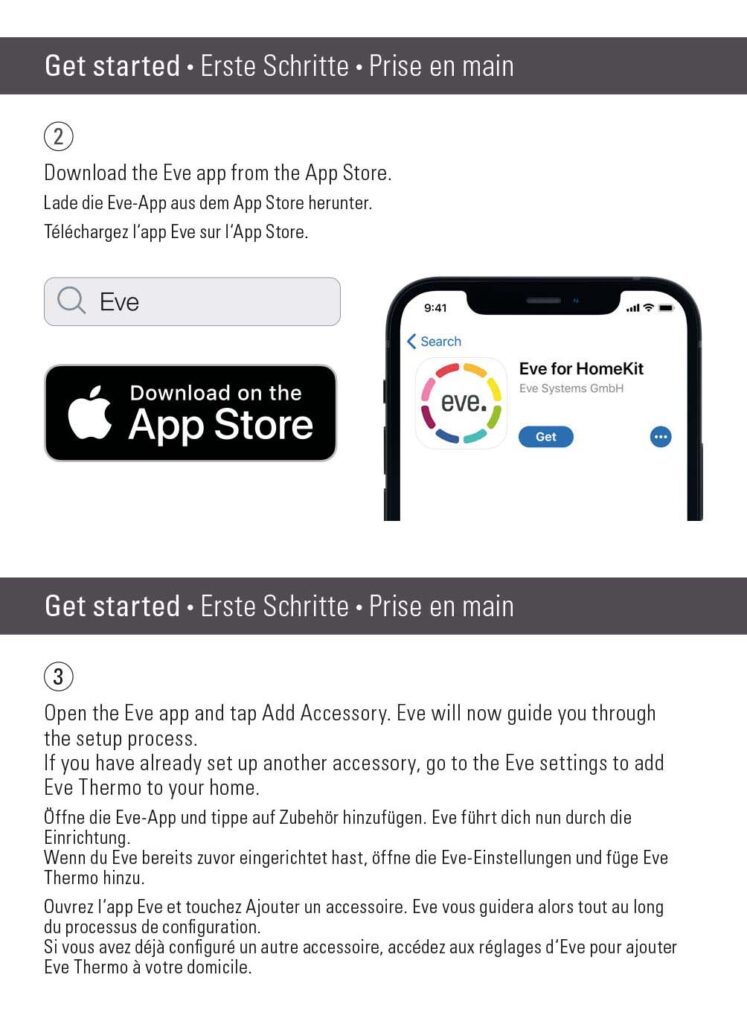 Montageanleitung für Eve Thermo Smartes Thermostat