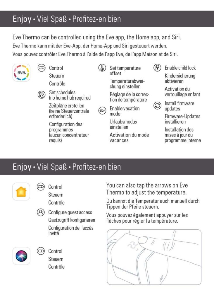 Montageanleitung für Eve Thermo Smartes Thermostat