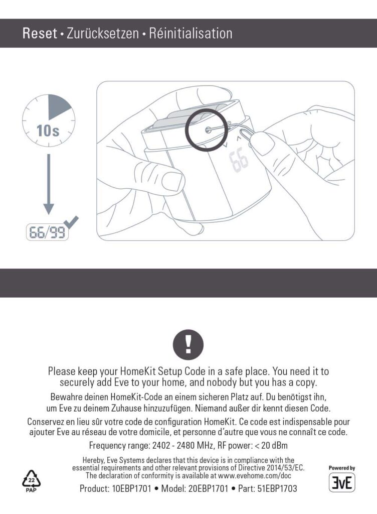 Montageanleitung für Eve Thermo Smartes Thermostat
