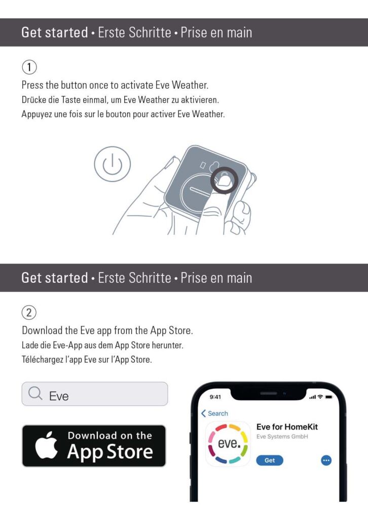 Montageanleitung für Eve Weather