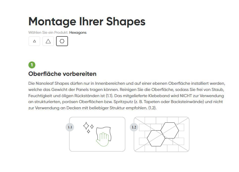 Montageanleitung für Nanoleaf Shapes Ultra Black Hexagon
