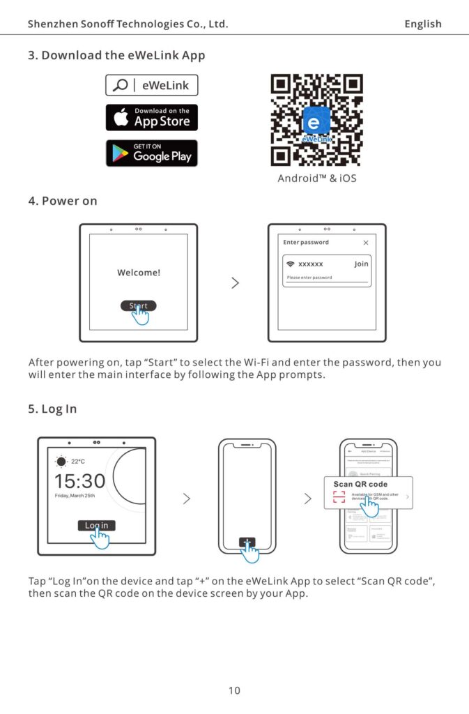 Montageanleitung für SONOFF NSPanel Pro Smart Home Control Panel