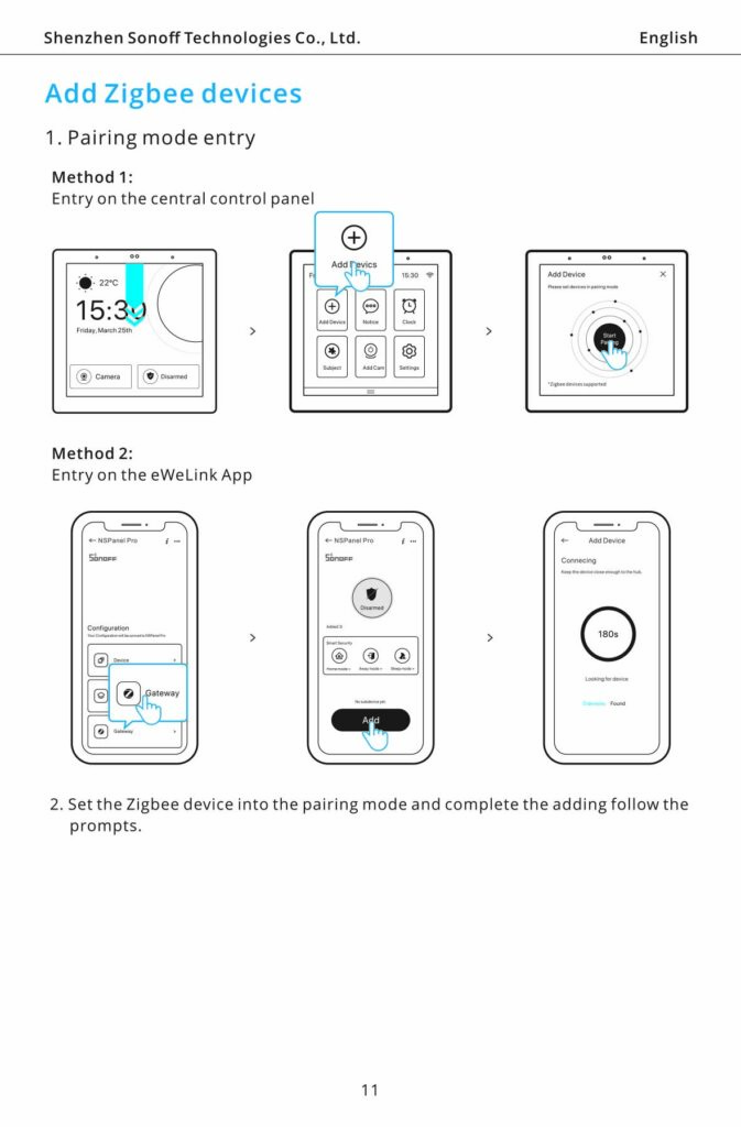 Montageanleitung für SONOFF NSPanel Pro Smart Home Control Panel