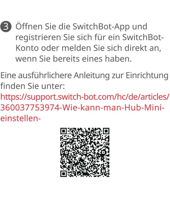 Montageanleitung für SwitchBot Hub Mini