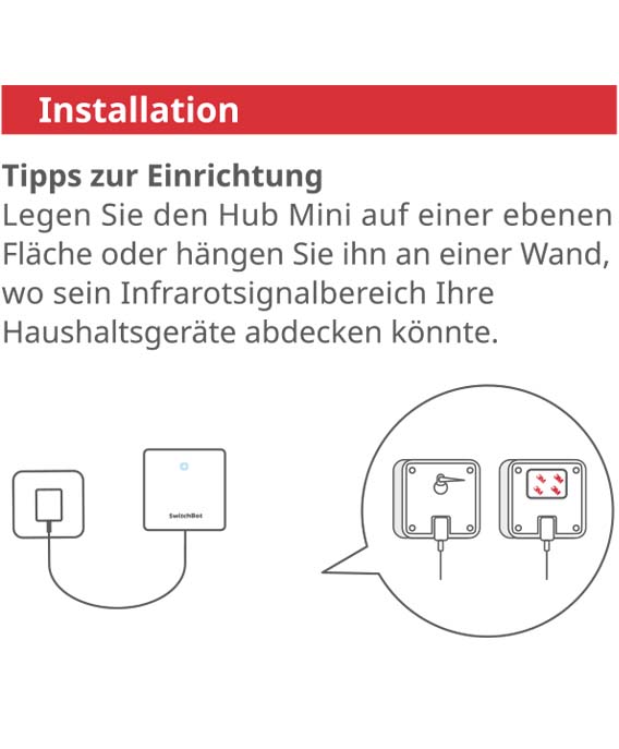 Montageanleitung für SwitchBot Hub Mini