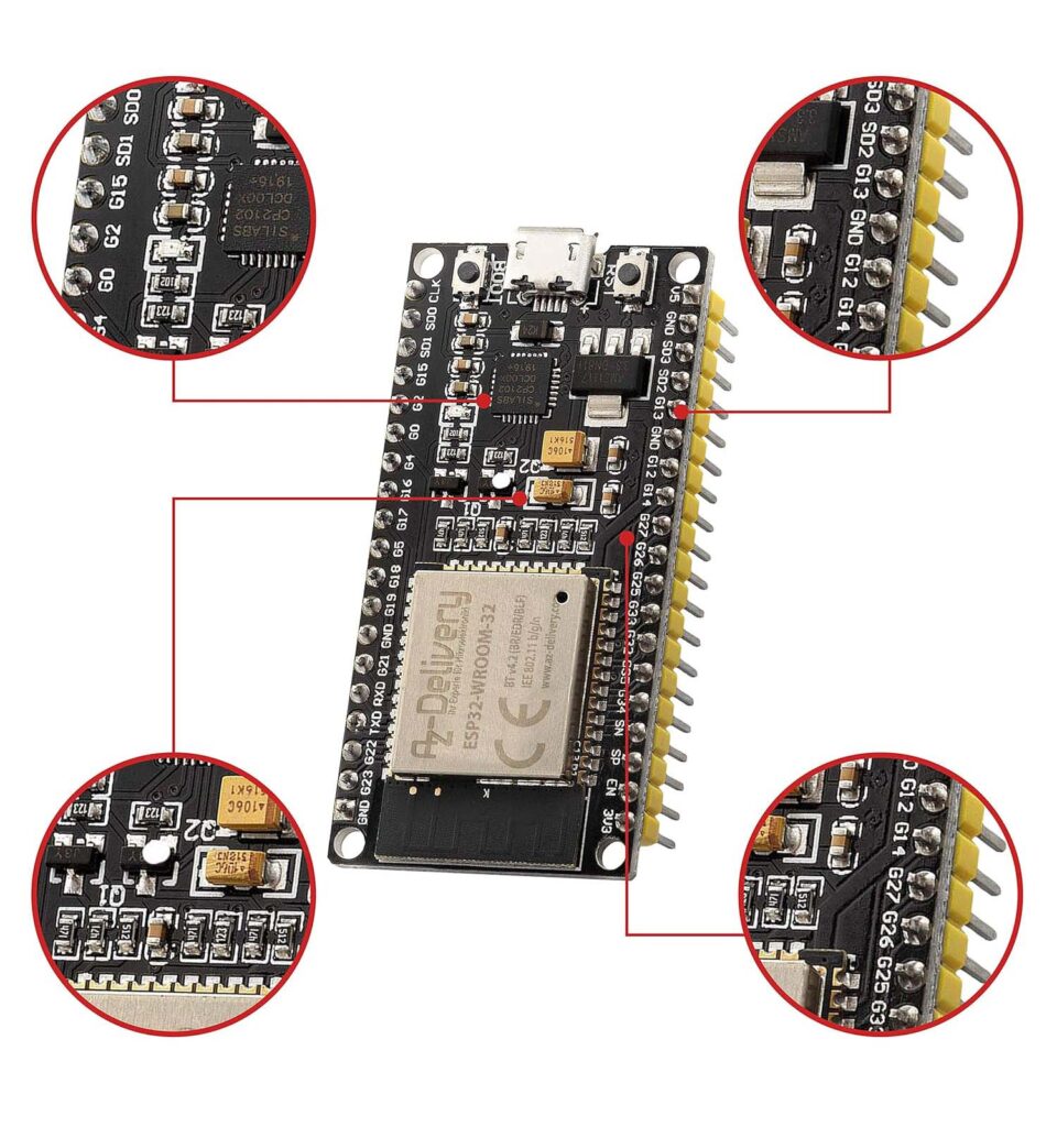 AZDelivery ESP32 NodeMCU Modul WLAN WiFi Dev Kit C