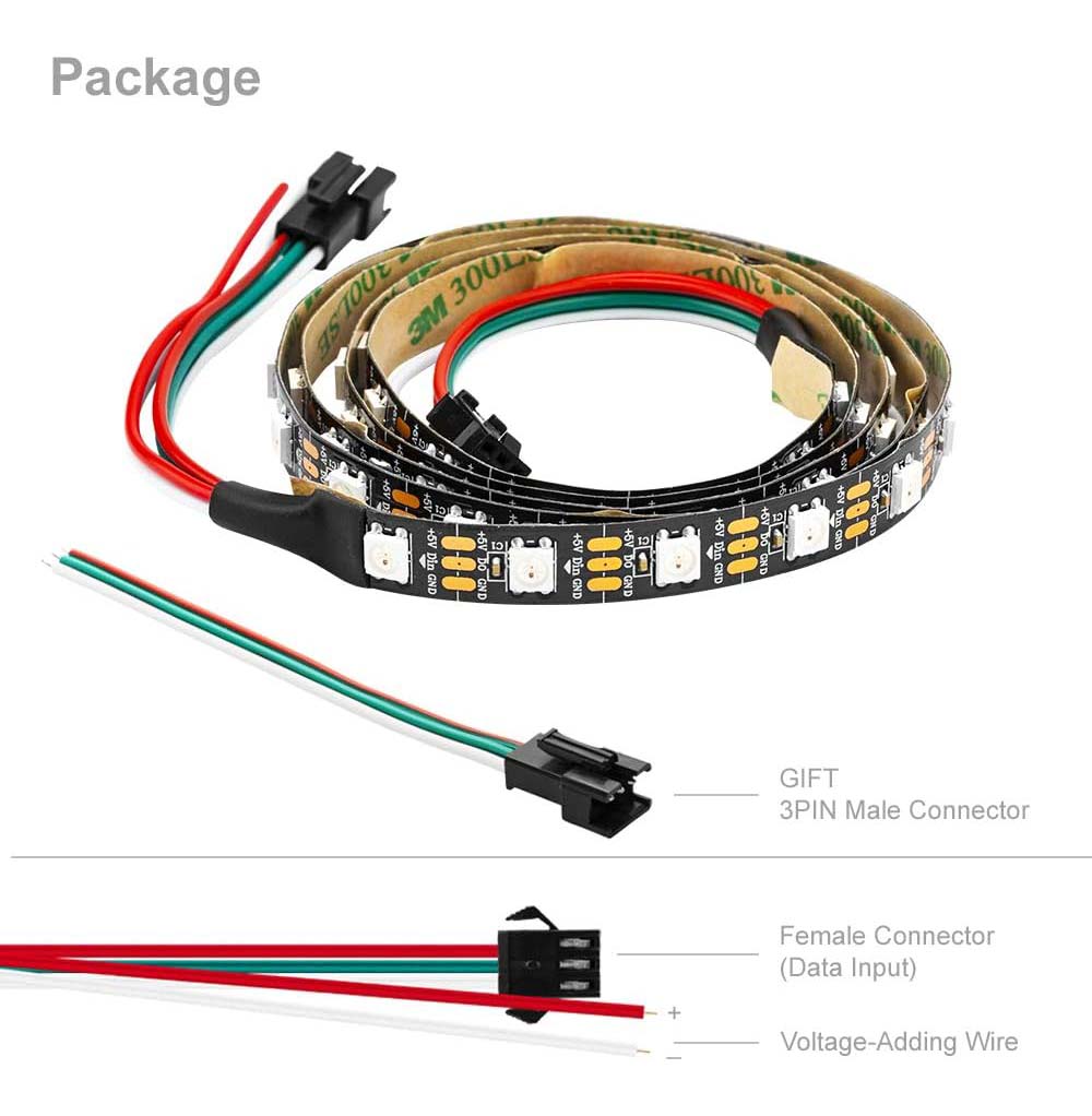 BTF-LIGHTING WS2812 1m 60 LEDs 5V Strip