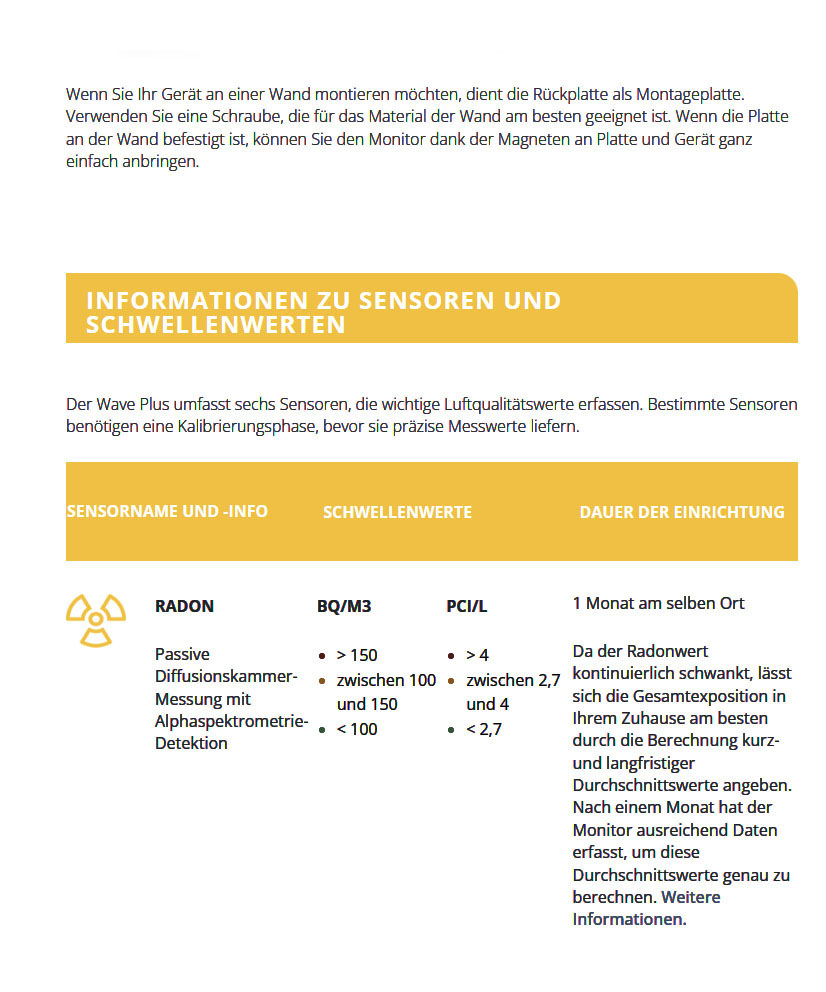 Benutzerhandbuch für Airthings 2930 Wave Plus