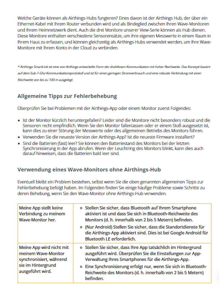 Benutzerhandbuch für Airthings 2930 Wave Plus