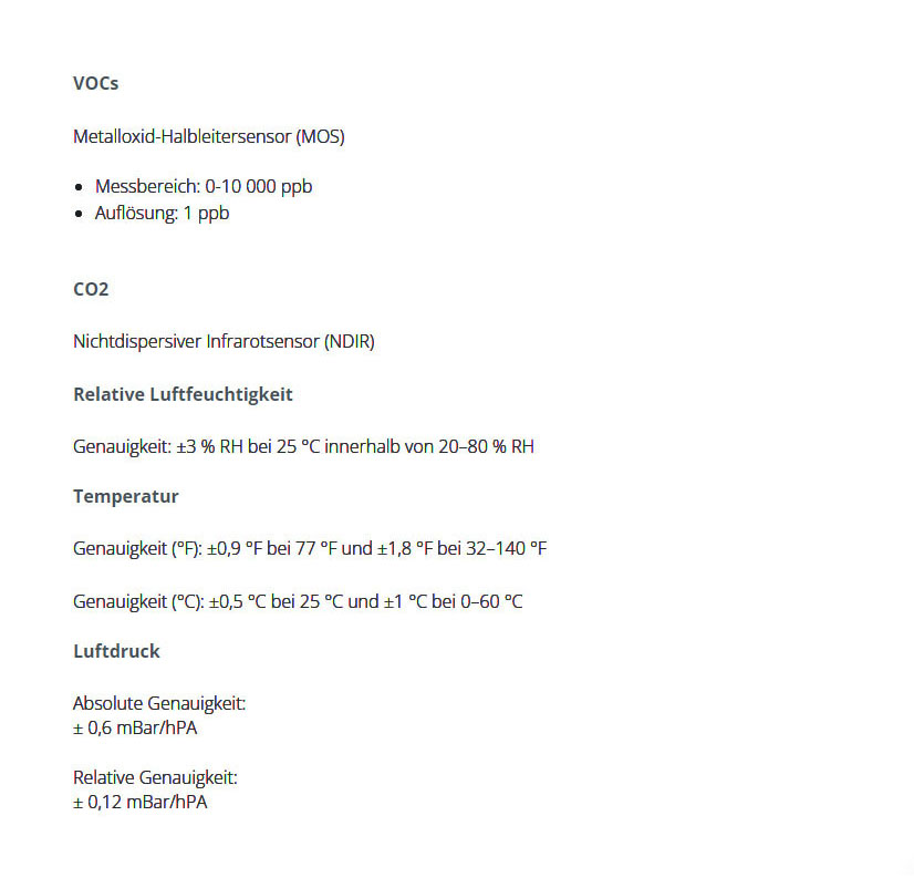 anleitung Raumluftqualitäts Sensor