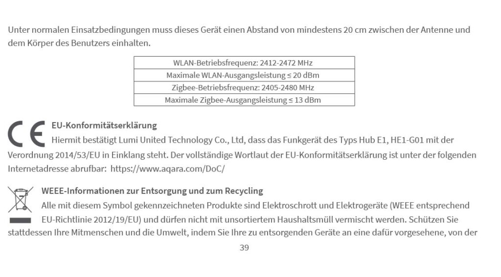 Benutzerhandbuch für Aqara Hub E1