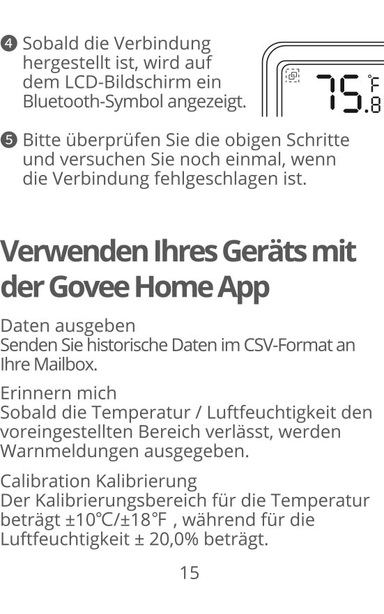 Benutzerhandbuch für GoveeLife Thermometer Hygrometer