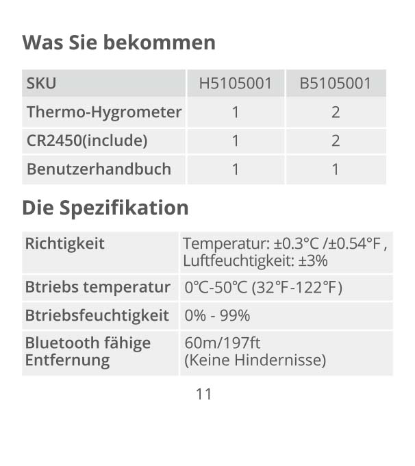 Benutzerhandbuch für GoveeLife Thermometer Hygrometer H5105