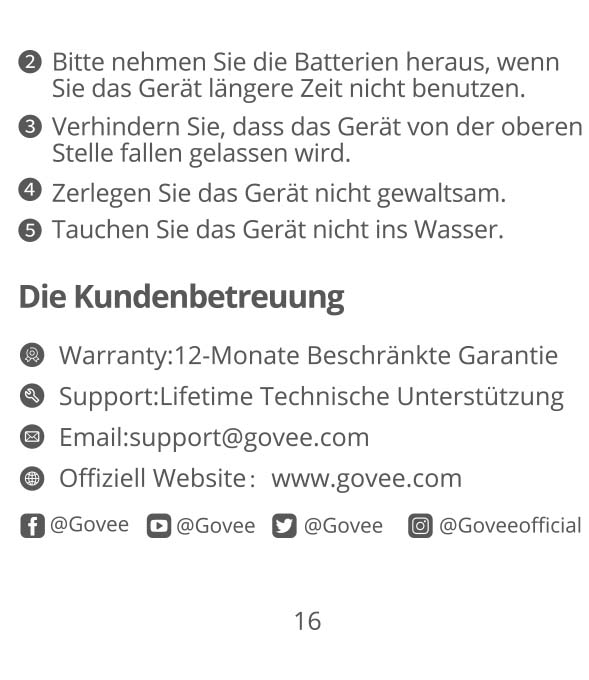 Benutzerhandbuch für GoveeLife Thermometer Hygrometer H5105