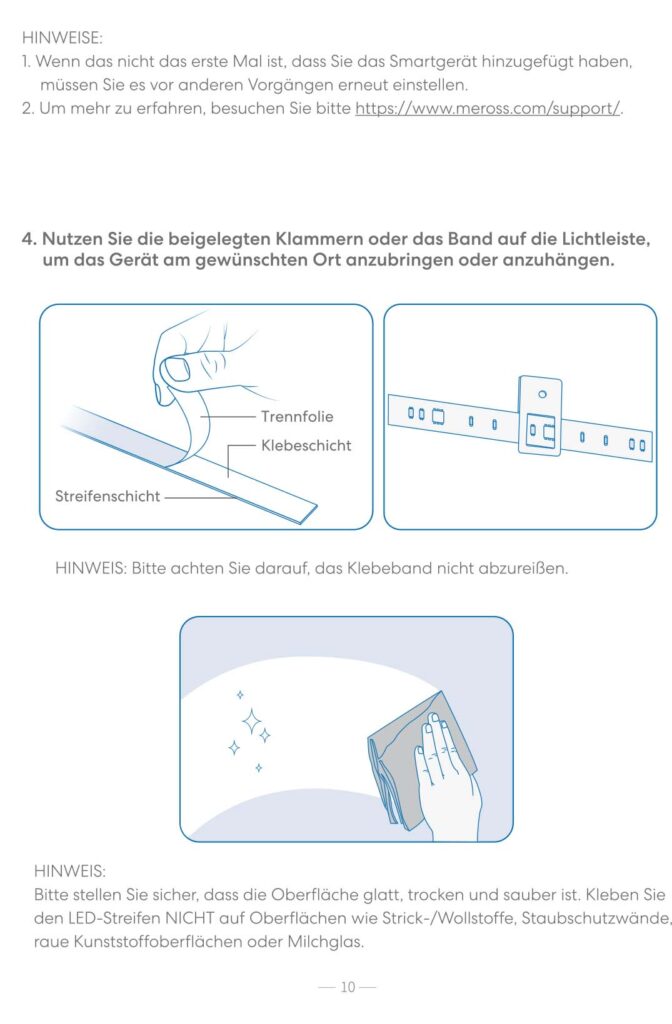 Benutzerhandbuch für Meross Led Strip Pro 5m