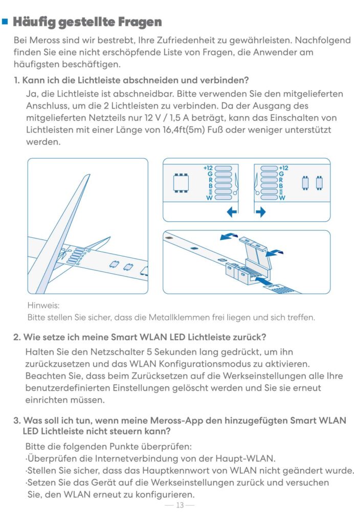 LED Streifen Anleitung