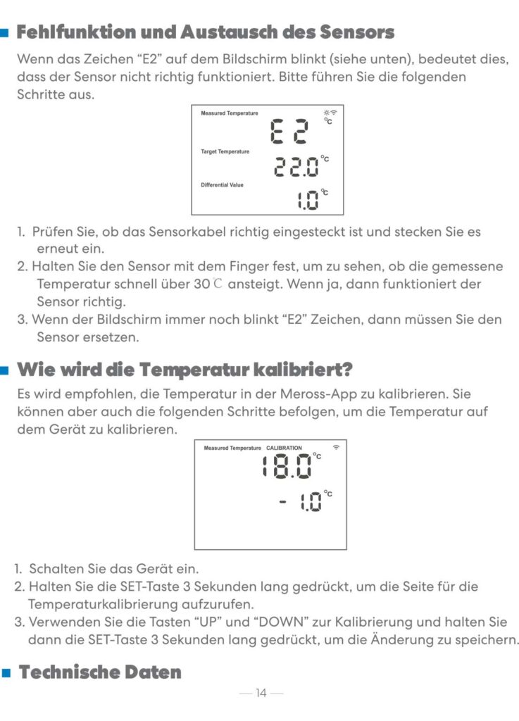Anweisungen Anleitung Thermostat WLAN