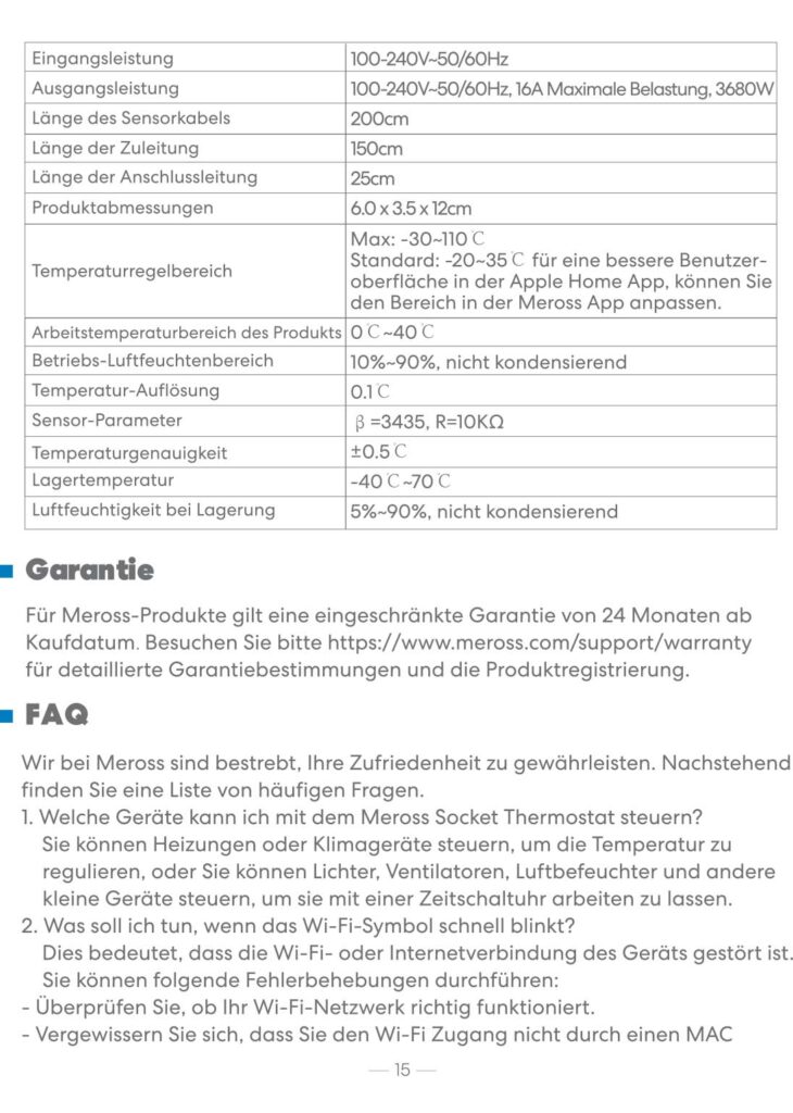 Anweisungen Anleitung Thermostat WLAN