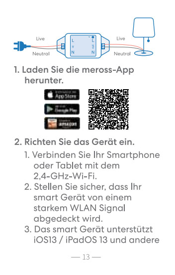 Benutzerhandbuch für Meross Smart WLAN Schalter