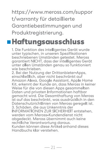 Benutzerhandbuch für Meross Smart WLAN Schalter