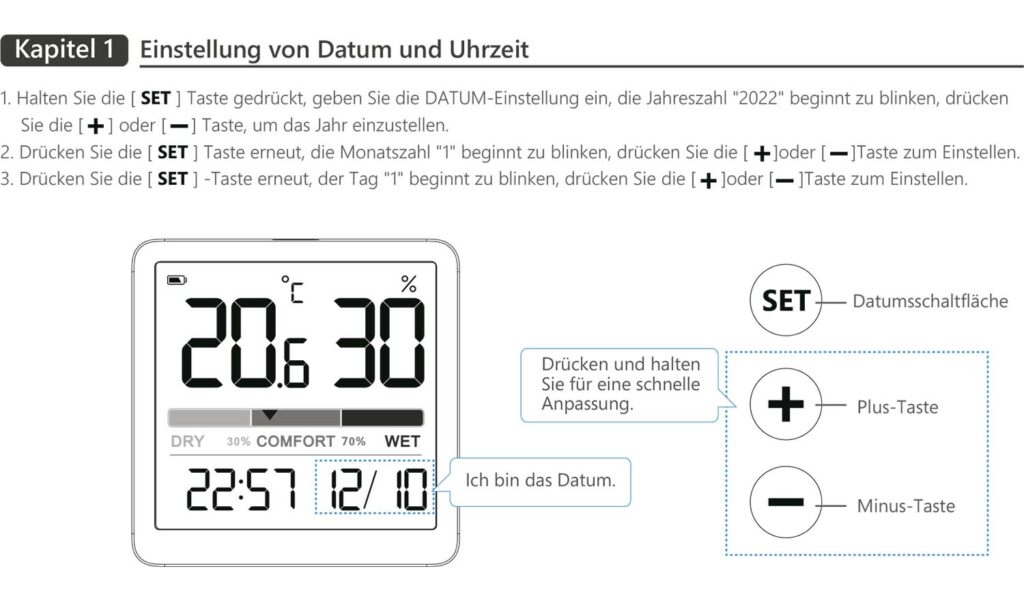 Benutzerhandbuch für NOKLEAD Digitales Thermo-Hygrometer