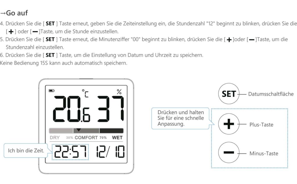 Benutzerhandbuch für NOKLEAD Digitales Thermo-Hygrometer