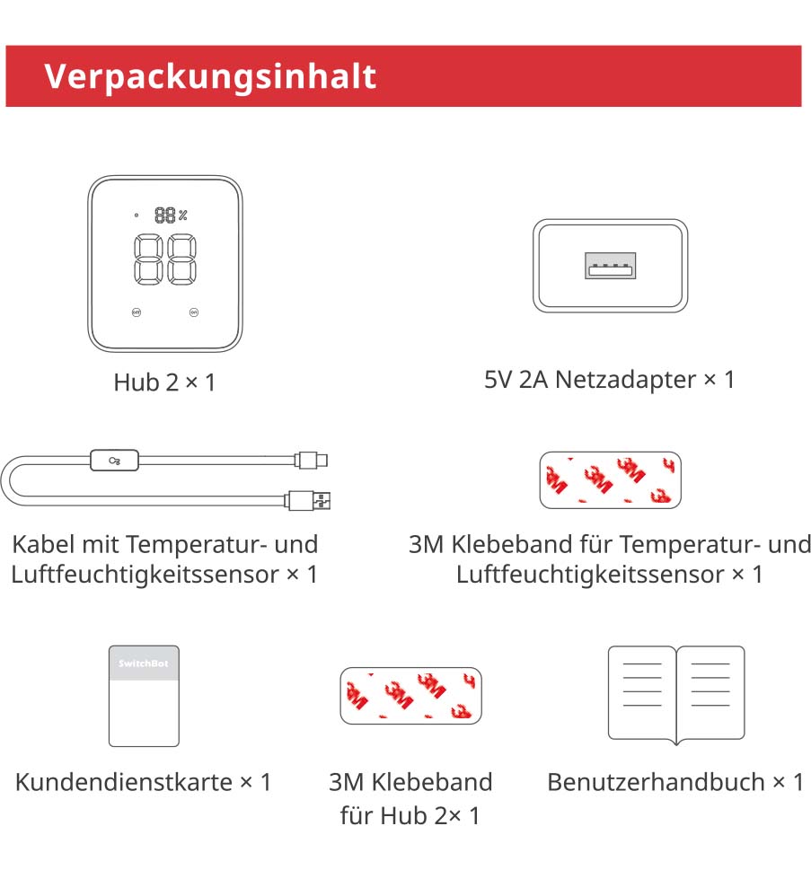 Benutzerhandbuch für SwitchBot Hub 2