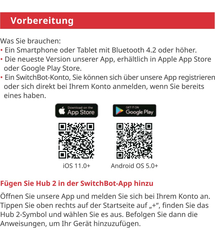 Benutzerhandbuch für SwitchBot Hub 2